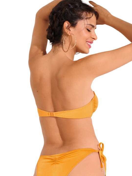 40810LI Haut maillot de bain bandeau armaturé KARPATHOS Lisca Cheek Jaune face