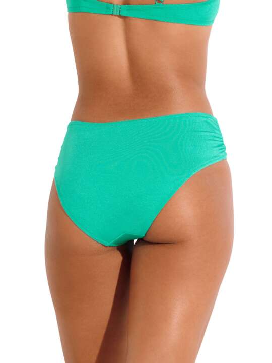 41699LI Bas maillot slip de bain taille haute KARPATHOS Lisca Cheek Vert face