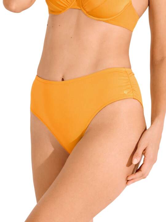 41699LI Bas maillot slip de bain taille haute KARPATHOS Lisca Cheek Jaune face