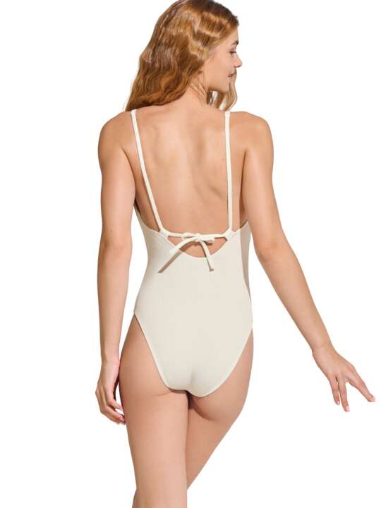 43576LI Underwired one-piece swimming costume MALAGA Lisca Ivory face