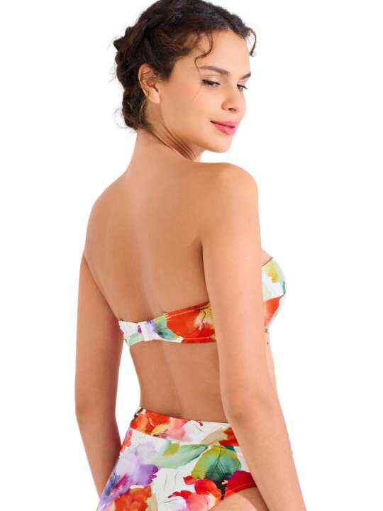 40801LI Bandeau swimming costume top with preformed balconette ROMA Lisca White face