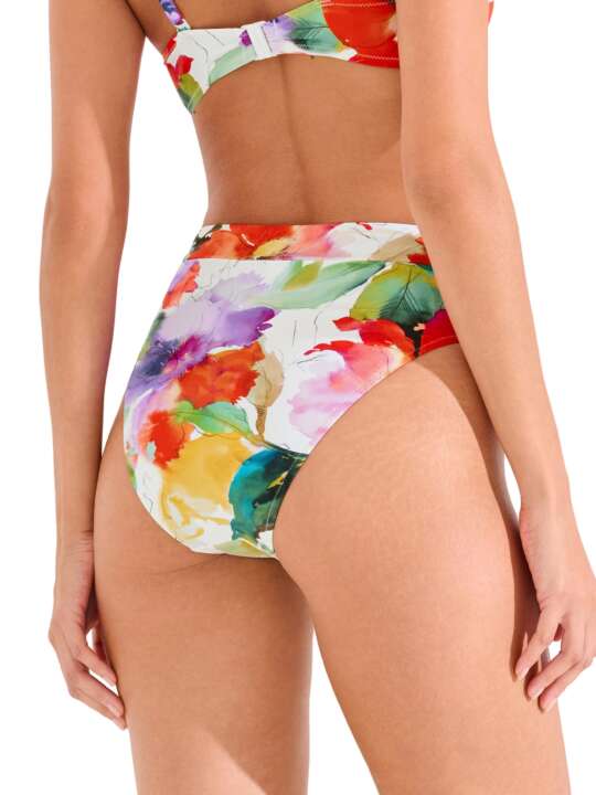 41693LI High-waisted swimwear briefs ROMA Lisca White face