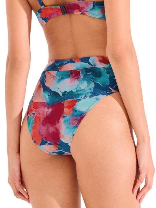 41693LI High-waisted swimwear briefs ROMA Lisca Blue face