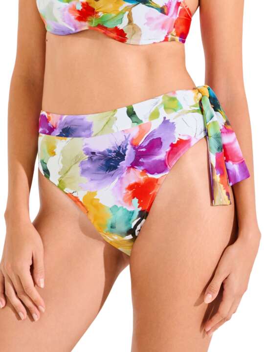 41693LI High-waisted swimwear briefs ROMA Lisca White face