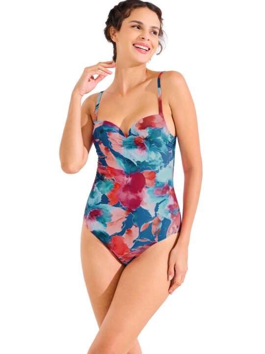 43565LI Preformed one-piece swimming costume ROMA Lisca Blue face