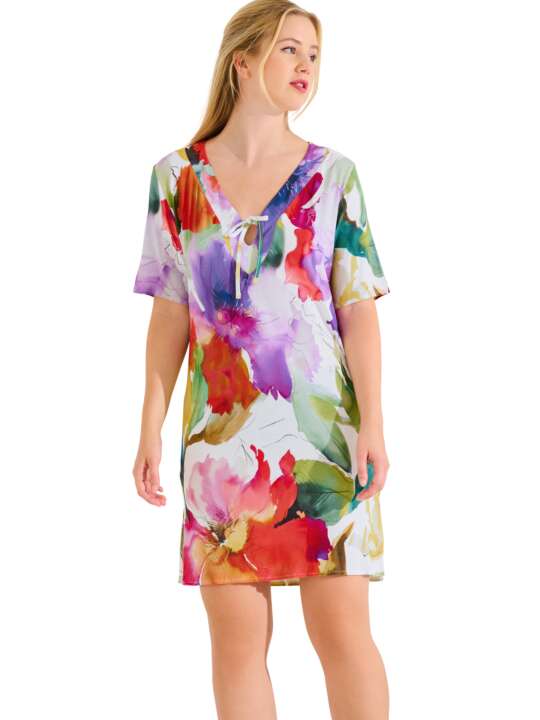 49596LI Short-sleeved summer tunic ROMA Lisca White face