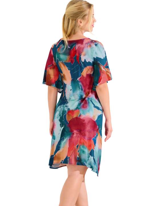 49597LI Short-sleeved summer dress ROMA Lisca Blue face