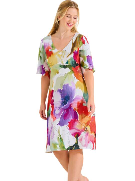49597LI Short-sleeved summer dress ROMA Lisca White face