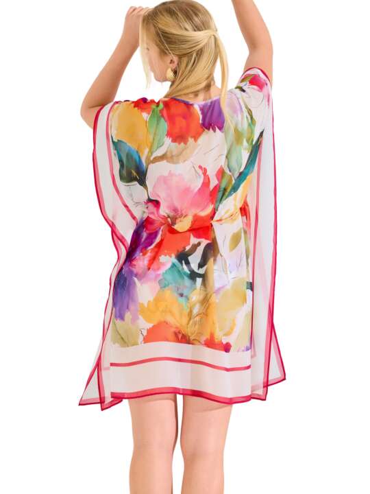 49599LI Beach caftan ROMA Lisca White face