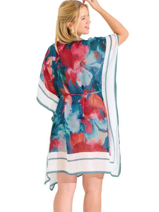 49599LI Beach caftan ROMA Lisca Blue face