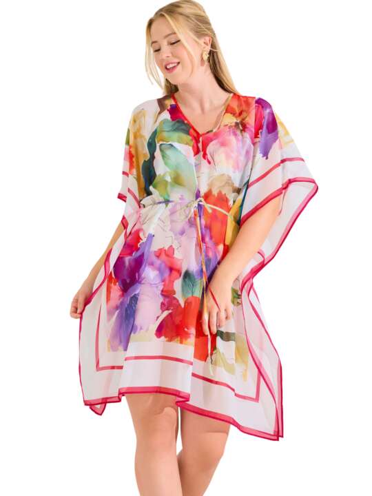 49599LI Beach caftan ROMA Lisca White face
