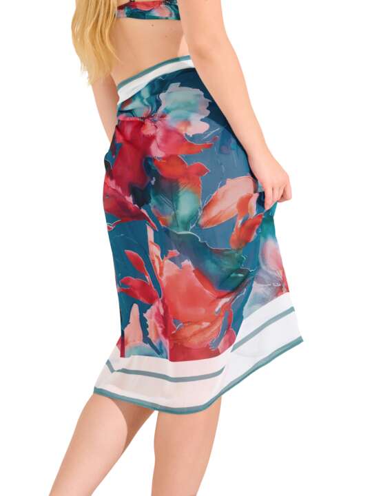 49600LI Beach sarong ROMA Lisca Blue face