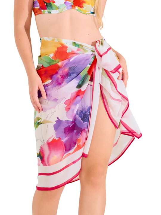 49600LI Beach sarong ROMA Lisca White face