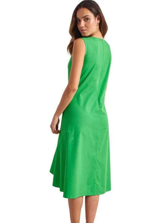BL495SE Sleeveless midi-length summer dress BOREALIS Selmark Mare Green face