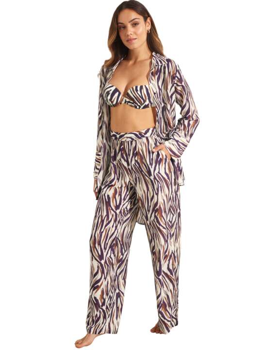 BL676SE Ensemble estival pantalon chemise manches longues SERENGETI Selmark Mare Ivoire face