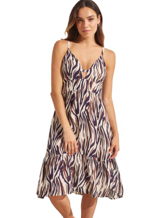 BL695SE Mid-length summer dress SERENGETI Selmark Mare Ivory face