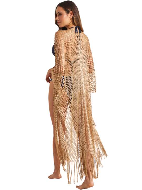 BC197SE Kimono long de plage COMPLEMENTOS Selmark Mare Or face