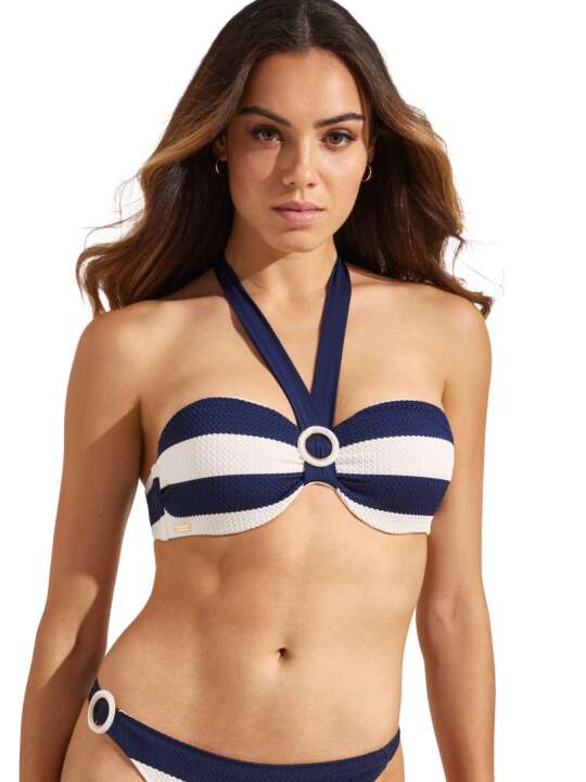 BL816SE Bandeau top ARTEMISA Selmark Mare Navy Blue face