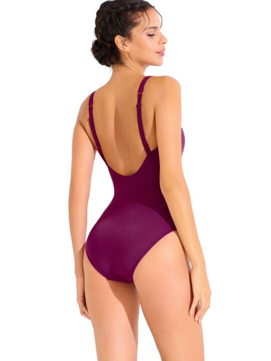 43568LI Underwired one-piece swimming costume shapewear UVITA Lisca Purple face