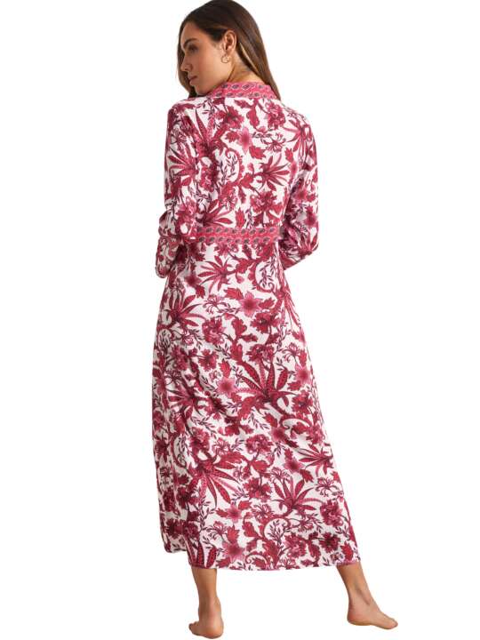 BM297SE Kimono long de plage ACANTHUS Selmark Mare Rose face