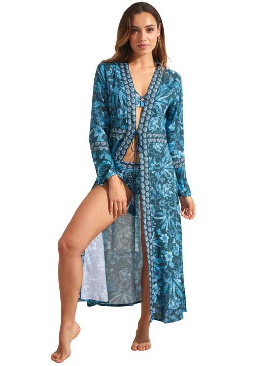 BM297SE Long beach kimono ACANTHUS Selmark Mare Blue face