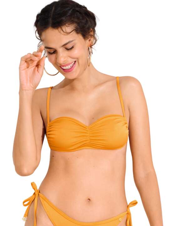 40811LI Underwired bandeau top KARPATHOS Lisca Cheek Yellow face