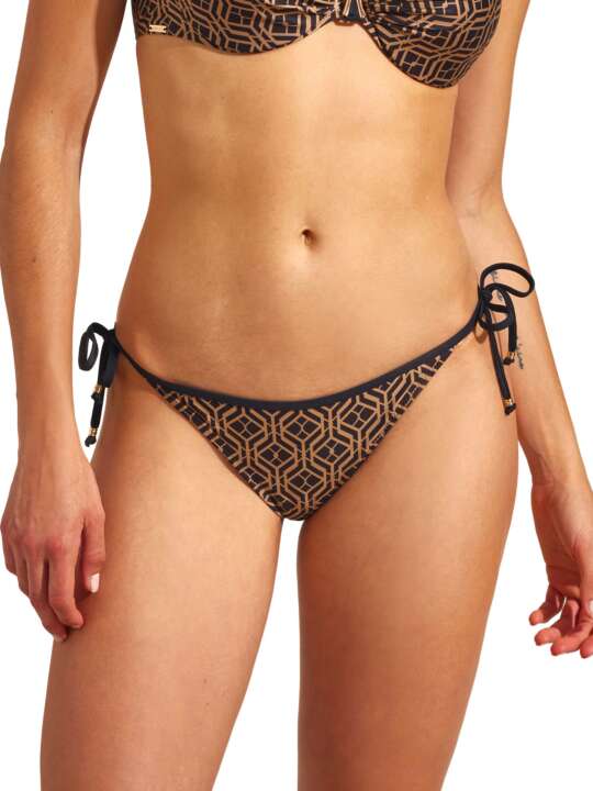 BM407SE Bikini knickerbockers bikini low waist PETRA Selmark Mare Black face