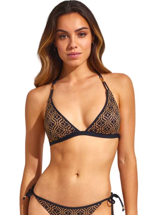 BM410SE Preformed triangle swimming costume top PETRA Selmark Mare Black face