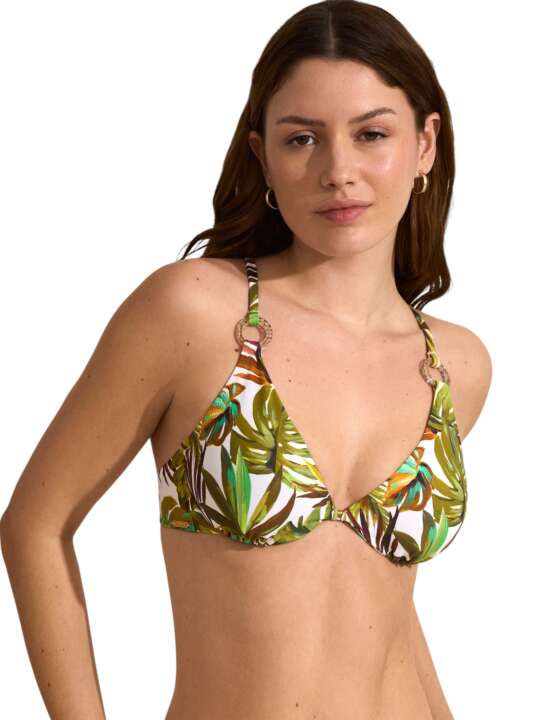 BN021SE Non-preformed triangle swimming costume top JADE Selmark Mare Ivory face