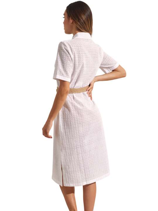BC133SE Mid-length beach dress COMPLEMENTOS Selmark Mare White face