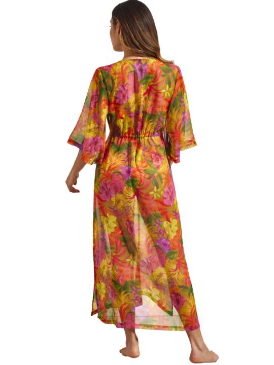 BL596SE Long beach dress BABILONIA Selmark Mare Fuchsia face