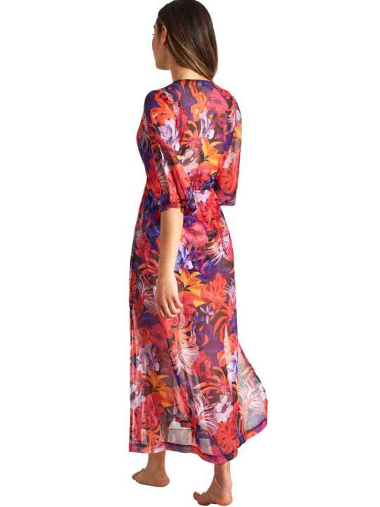 BL596SE Long beach dress BABILONIA Selmark Mare Black face