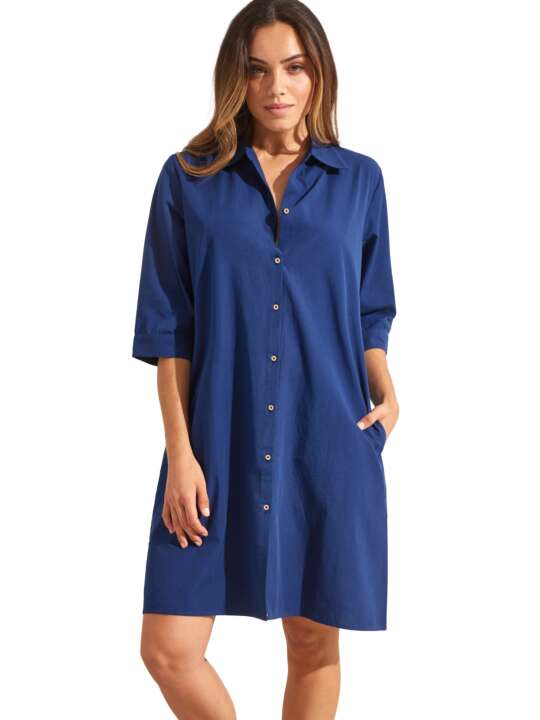 BM033SE Summer dress with half-length sleeves ATLANTIS Selmark Mare Navy Blue face