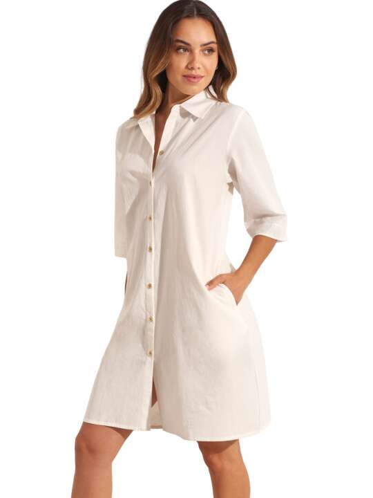 BM033SE Summer dress with half-length sleeves ATLANTIS Selmark Mare Ivory face