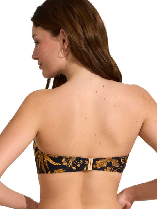 BM216SE Haut maillot de bain bandeau ACANTHUS Selmark Mare Noir face