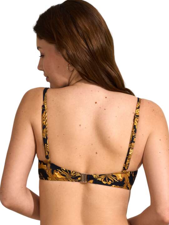 BM235SE Haut maillot de bain décolleté préformé sans armatures ACANTHUS Selmark Mare Noir face