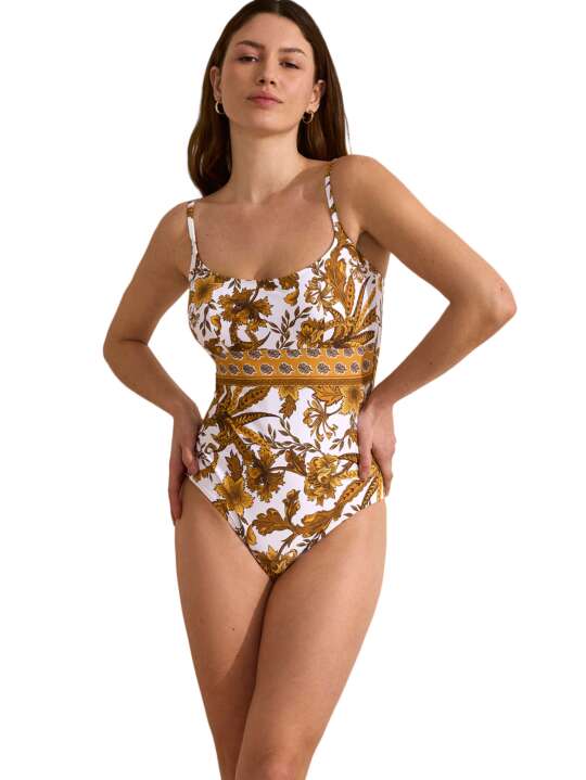 BM258SE Maillot de bain une pièce préformé ACANTHUS Selmark Mare Jaune face
