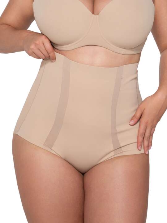 25130LU Slip taille ultra haute gainant SCULPT Luna Splendida Beige face