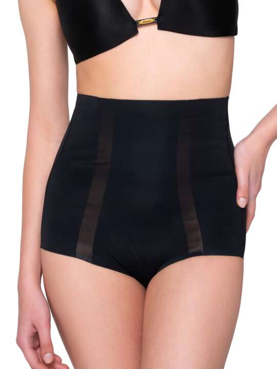 25130LU Slip taille ultra haute gainant SCULPT Luna Splendida Noir face