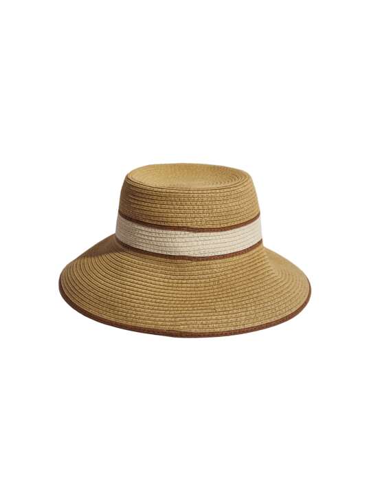 BC004SE Chapeau de plage type canotier Complementos Selmark Mare Beige face