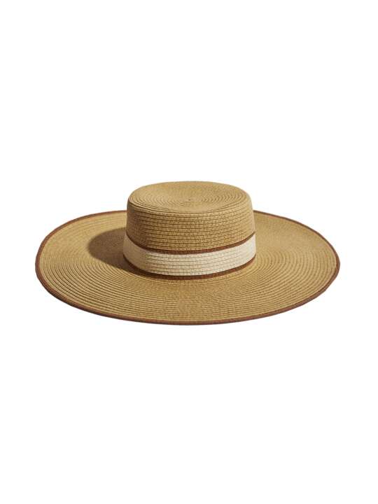 BC005SE Chapeau de plage capeline Complementos Selmark Mare Beige face
