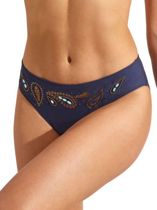 BN202SE Bas maillot slip de bain BAIKAL Selmark Mare Bleu face