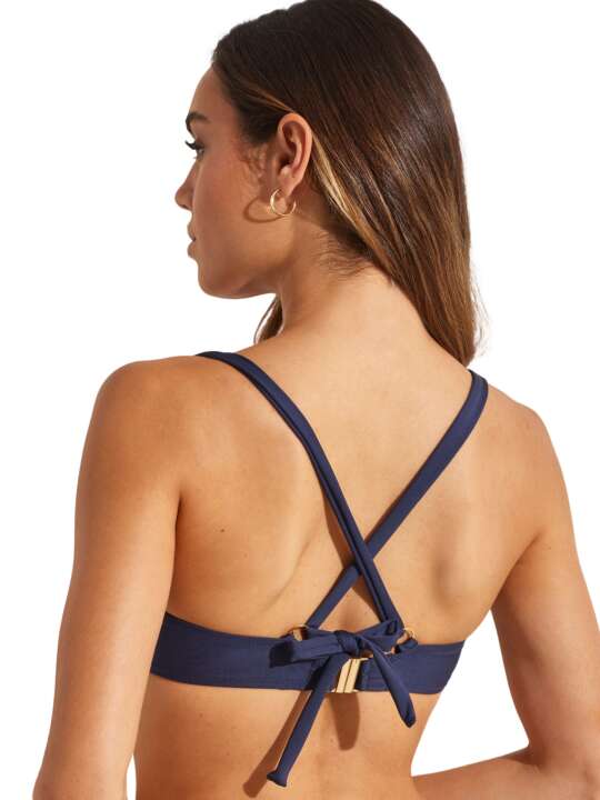 BN221SE Haut maillot de bain triangle armaturé non préformé BAIKAL Selmark Mare Bleu face