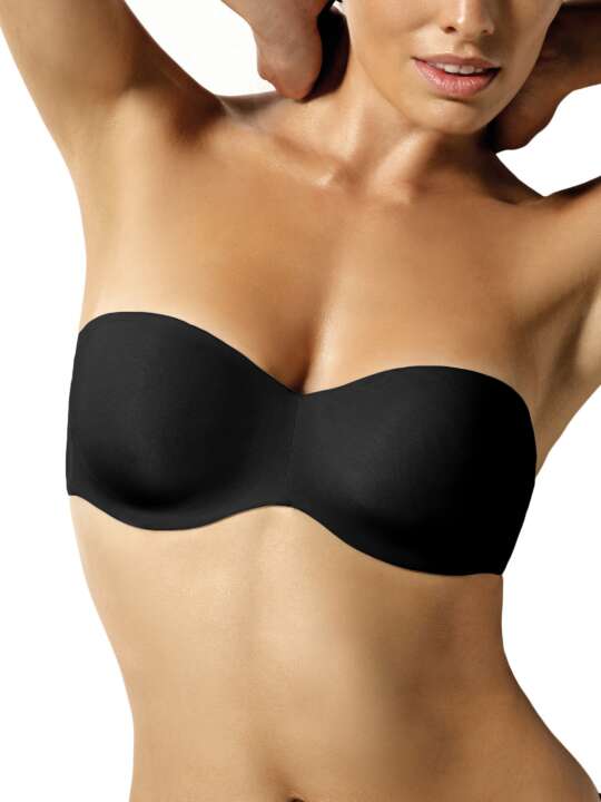 5216 Soutien-gorge bandeau préformé Xirena Selmark Noir face