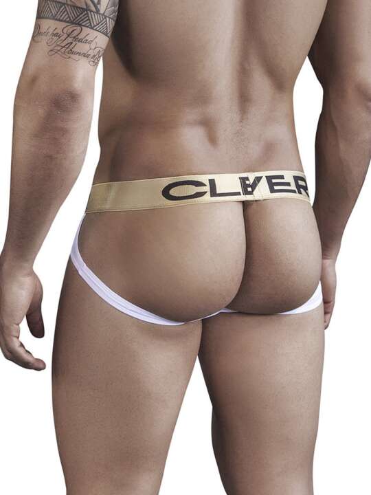 3003 JockStrap Jade Clever Blanc face