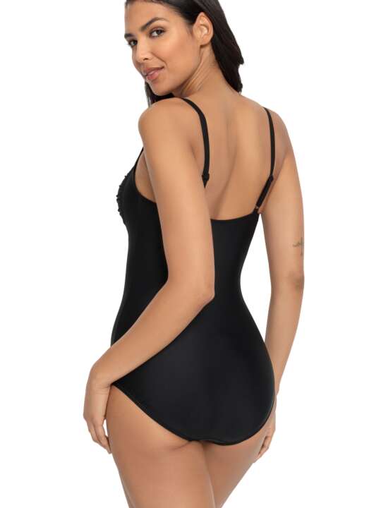 TK-5 Maillot de bain amincissant 1 pièce TK-5 noir bonnets B à E Lascana Noir face