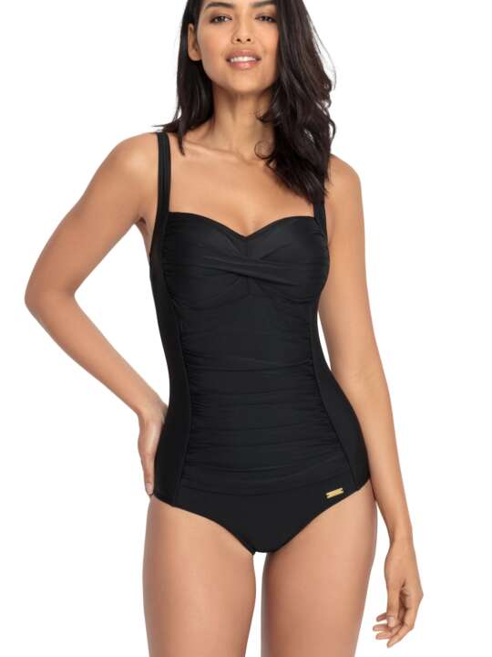 TK-5 Maillot de bain amincissant 1 pièce TK-5 noir bonnets B à E Lascana Noir face