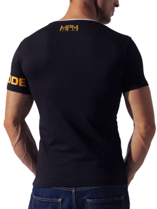 10154 Tee-Shirt Asymmetric sport Code22 Noir face