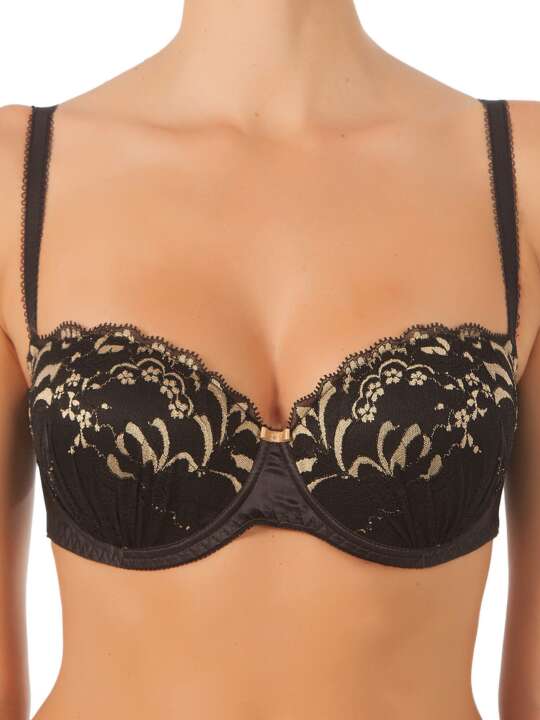 60320 Soutien-gorge balconnet non-préformé Samara Selmark Noir face
