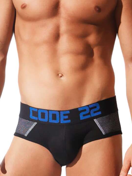 2101 Slip modal mesh Contrast Code22 Noir face